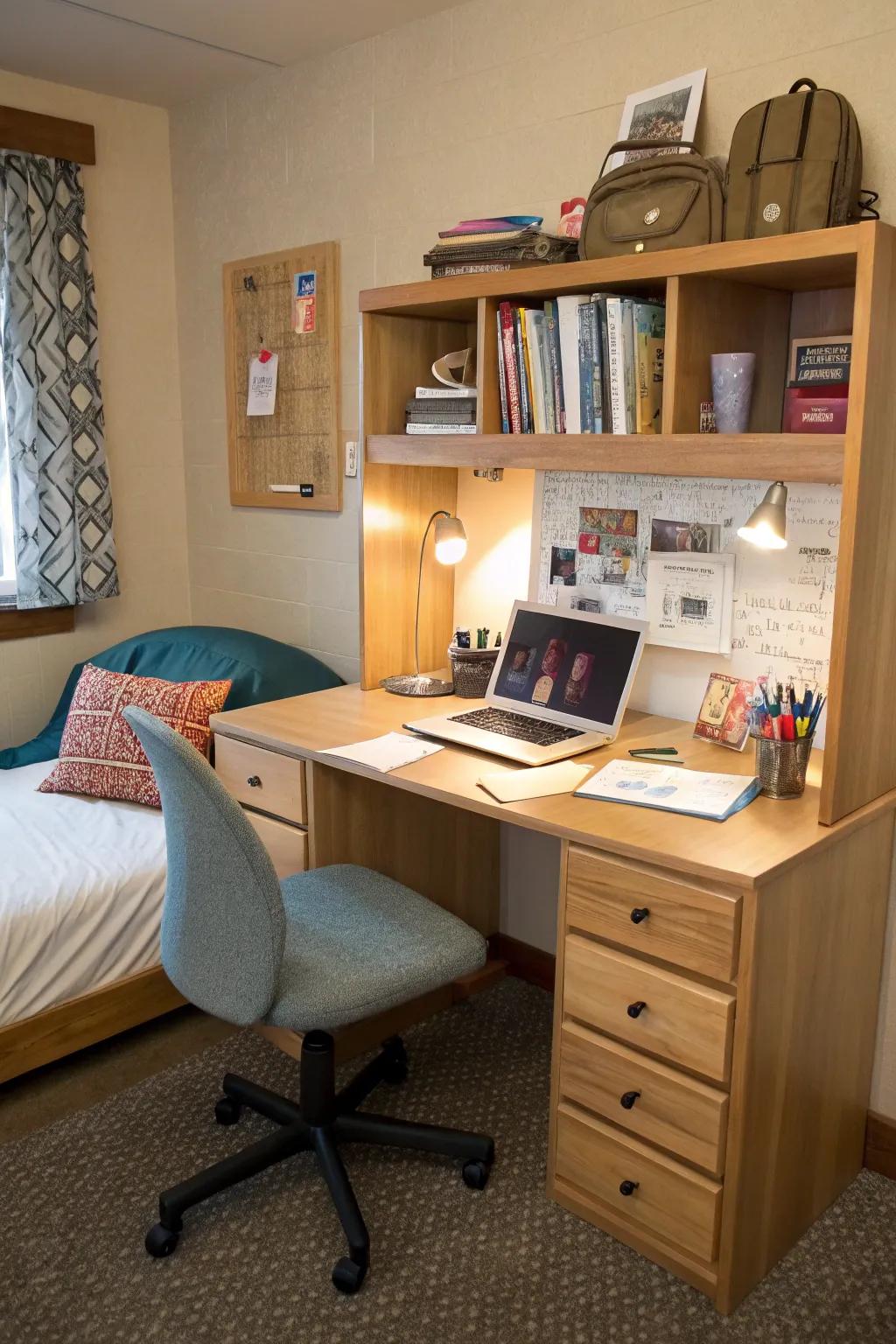 Keep your study area organized for maximum efficiency.