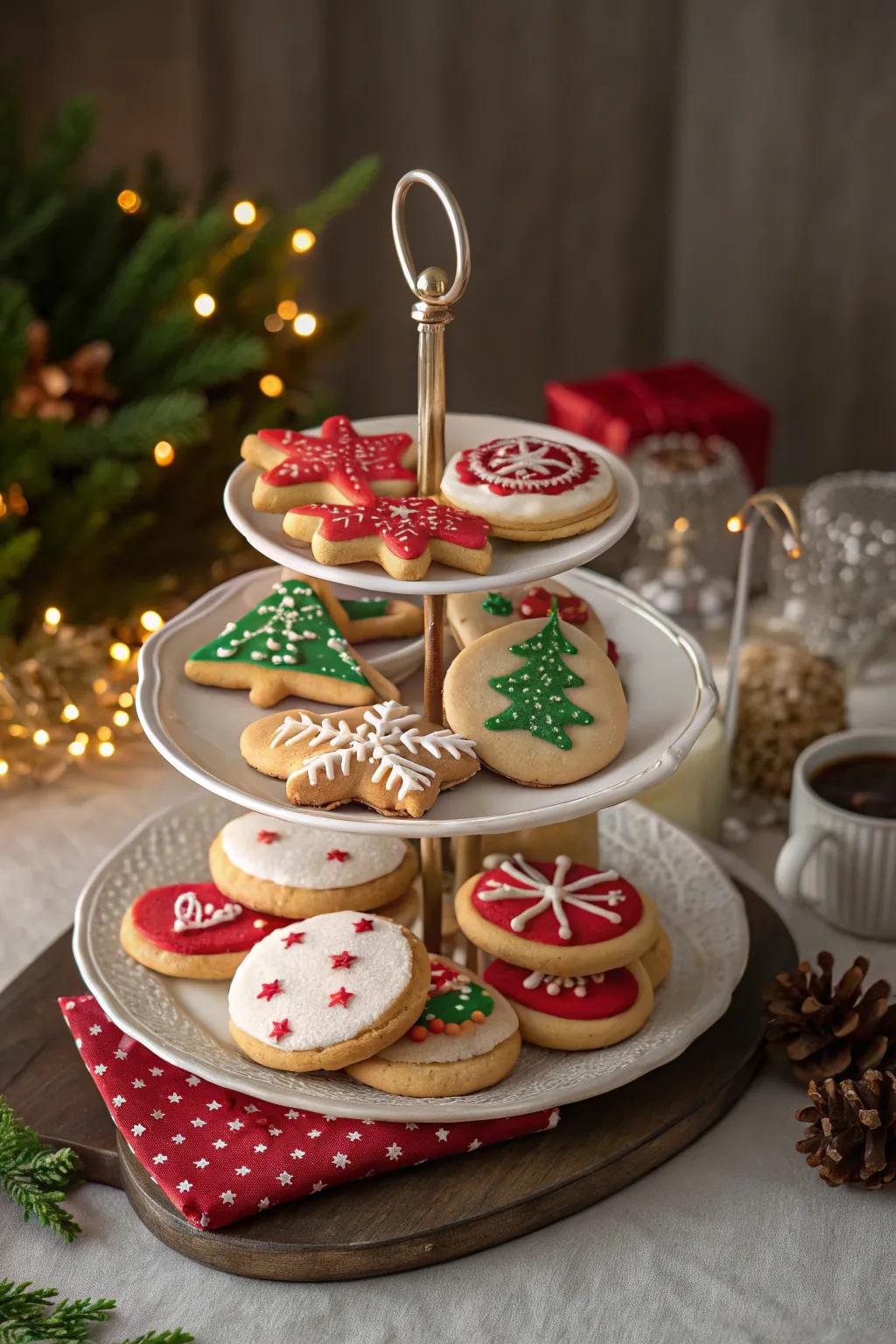 An elegant cookie presentation awaiting guests.