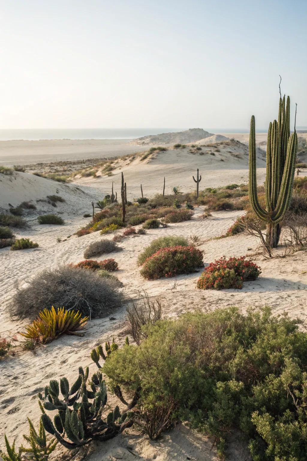 Understated planting emphasizes each plant’s inherent charm in a desert setting.