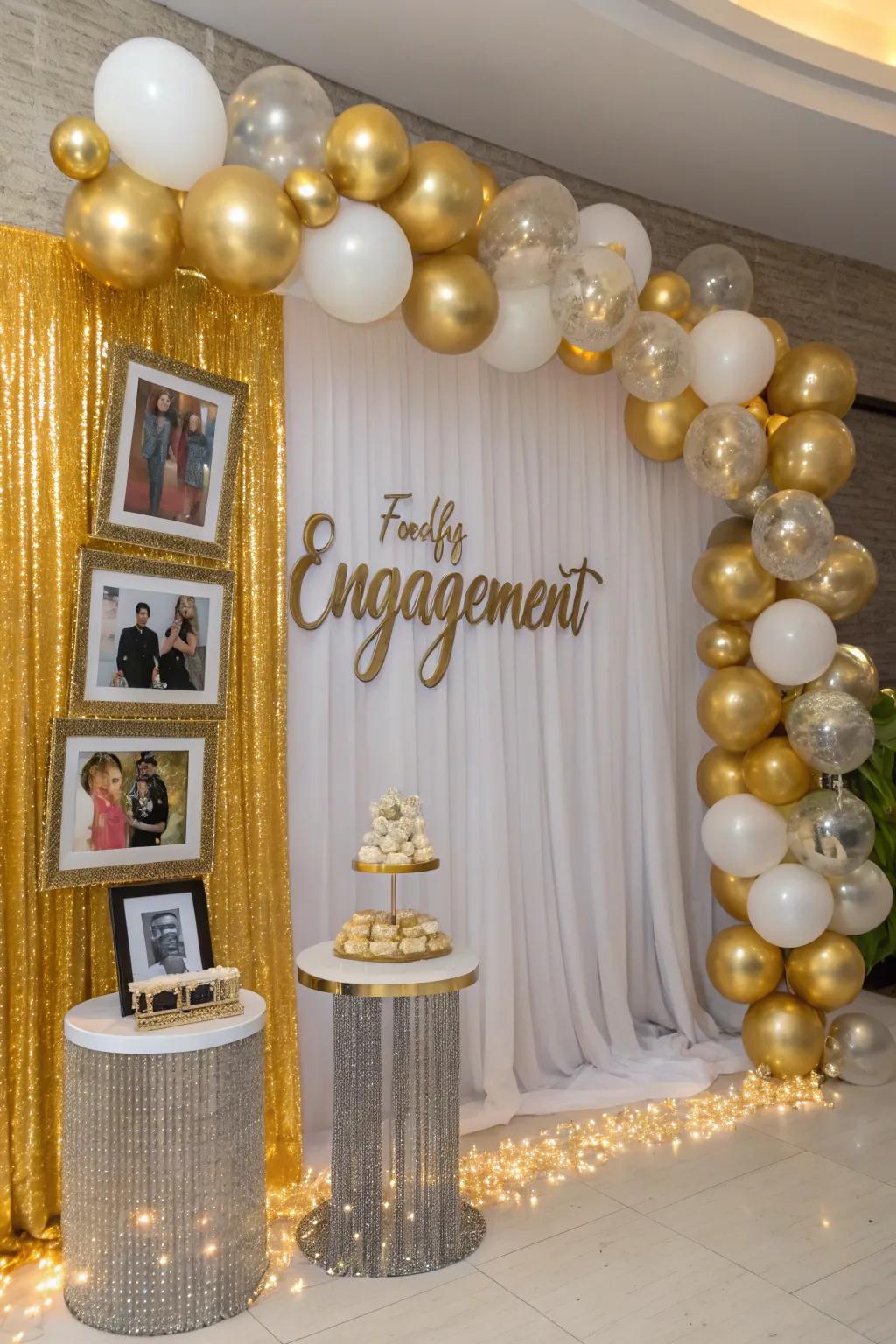 Glamorous gold accents add a sparkle to your celebration.