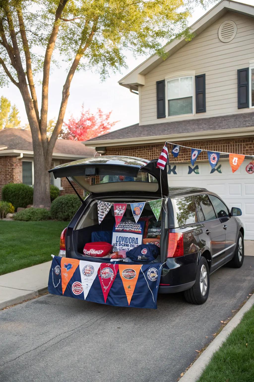 Show off your team pride with colorful banners and flags.