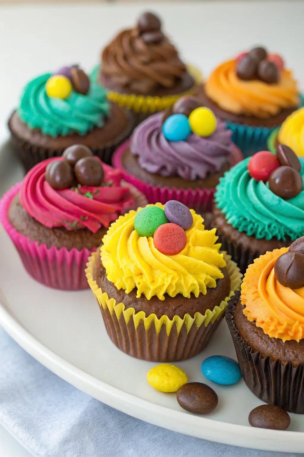 Culinary achievement: Graduation hat cupcakes that are both enjoyable and scrumptious.
