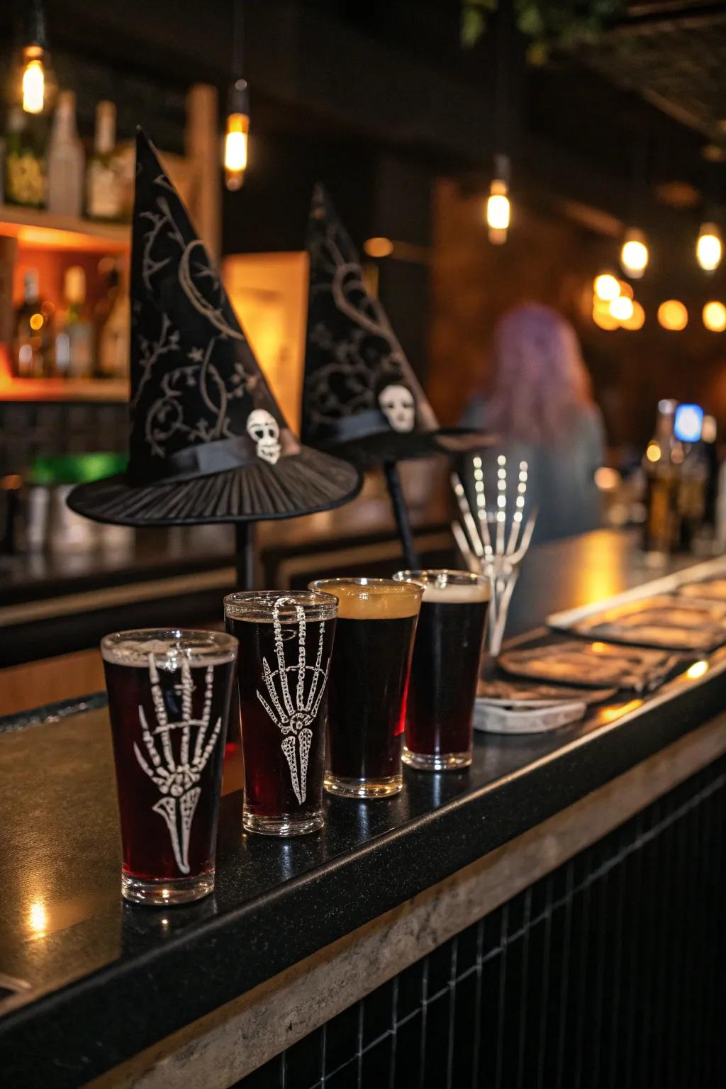 Serve drinks with a spooky twist.