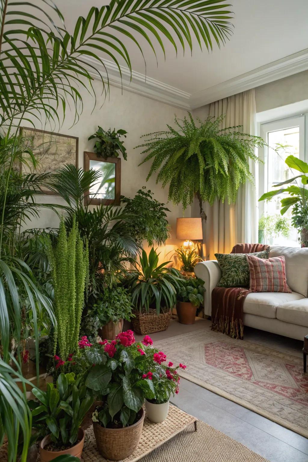 Indoor flora introduces a fragment of nature within.