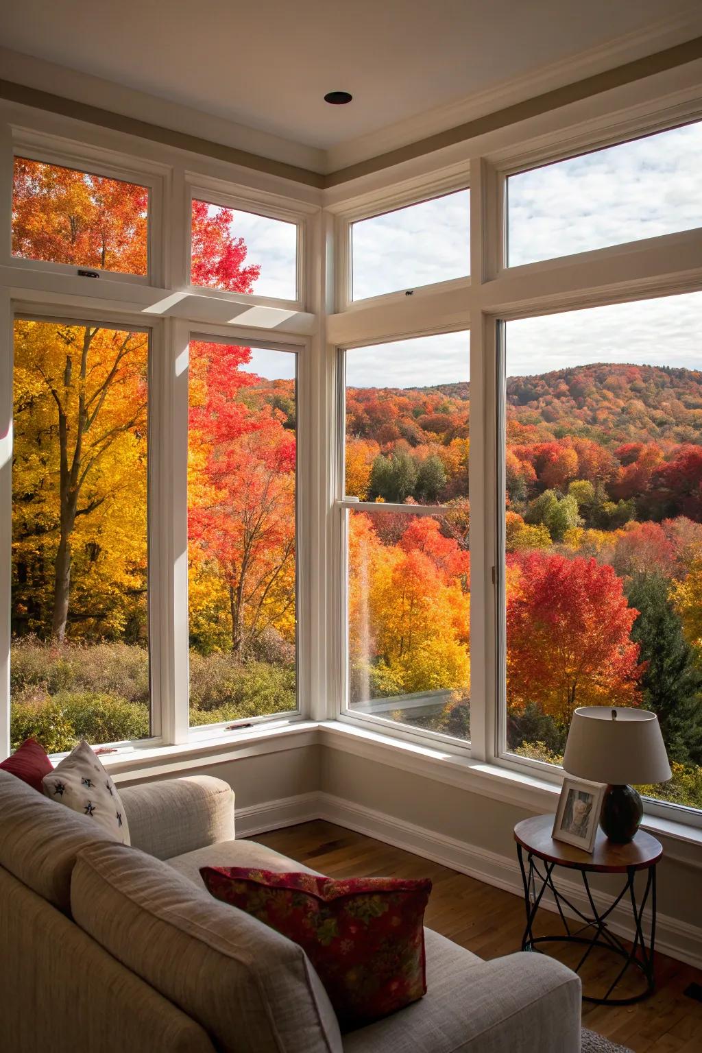 Enjoy the beauty of the outdoors with casement windows that bring in the fresh air.