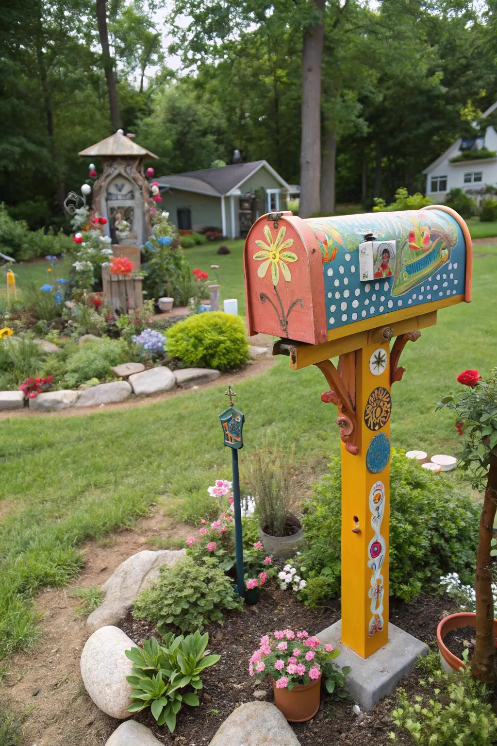 Create a personalized touch with a DIY mailbox post.