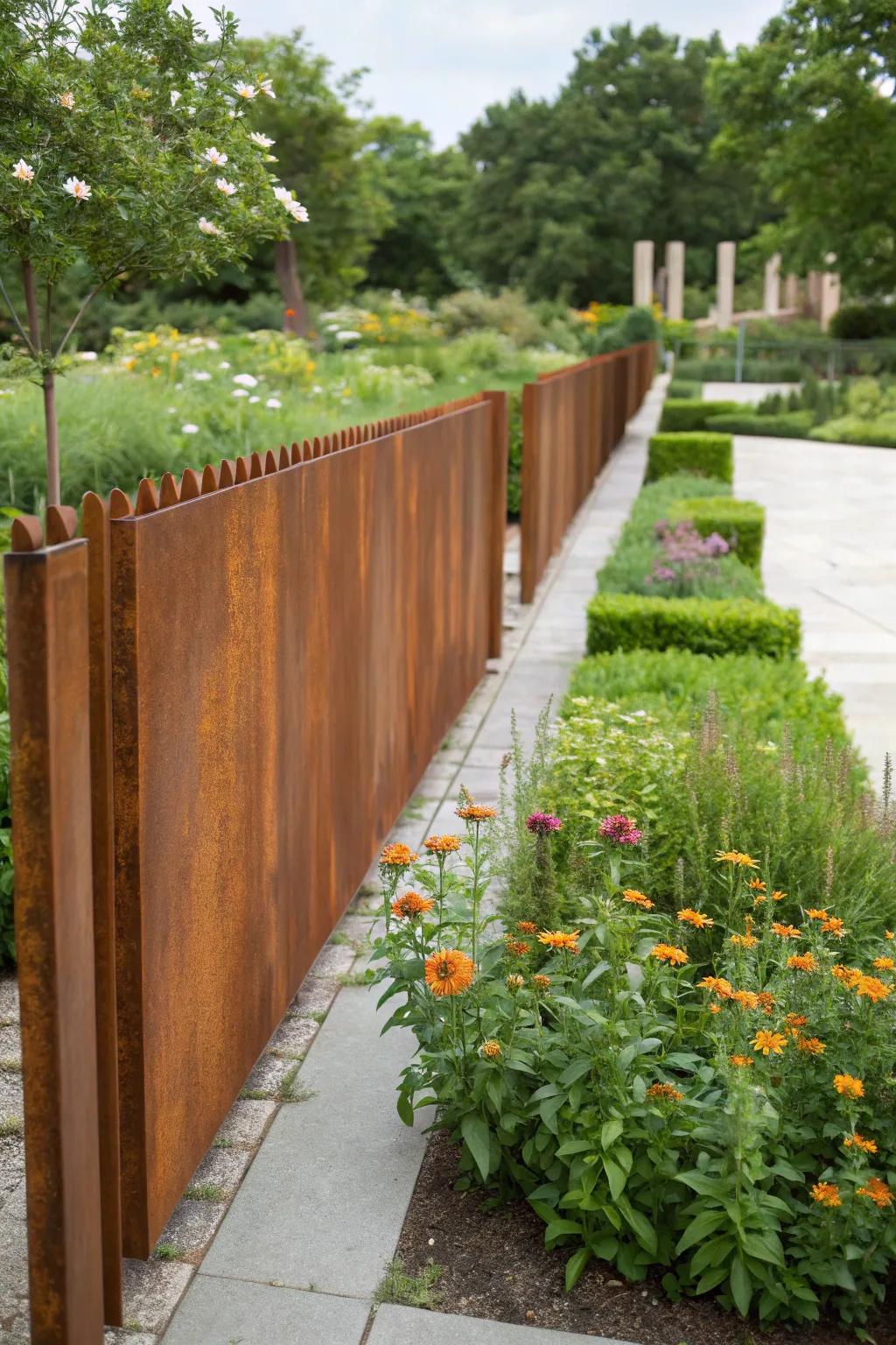 Corten steel offers rustic elegance with modern durability