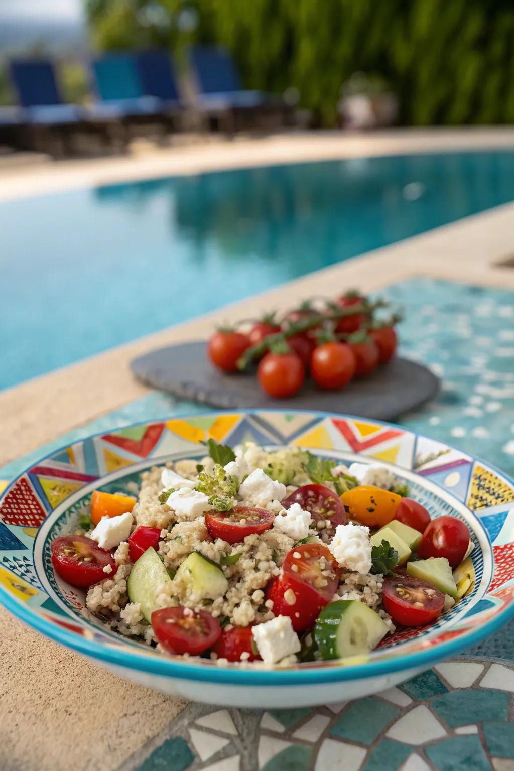 Enjoy a nutritious and delicious Mediterranean quinoa salad.