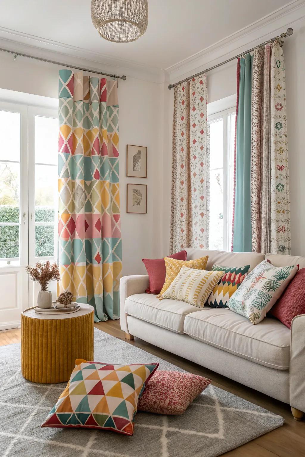 Fill up energy with geometric shapes.