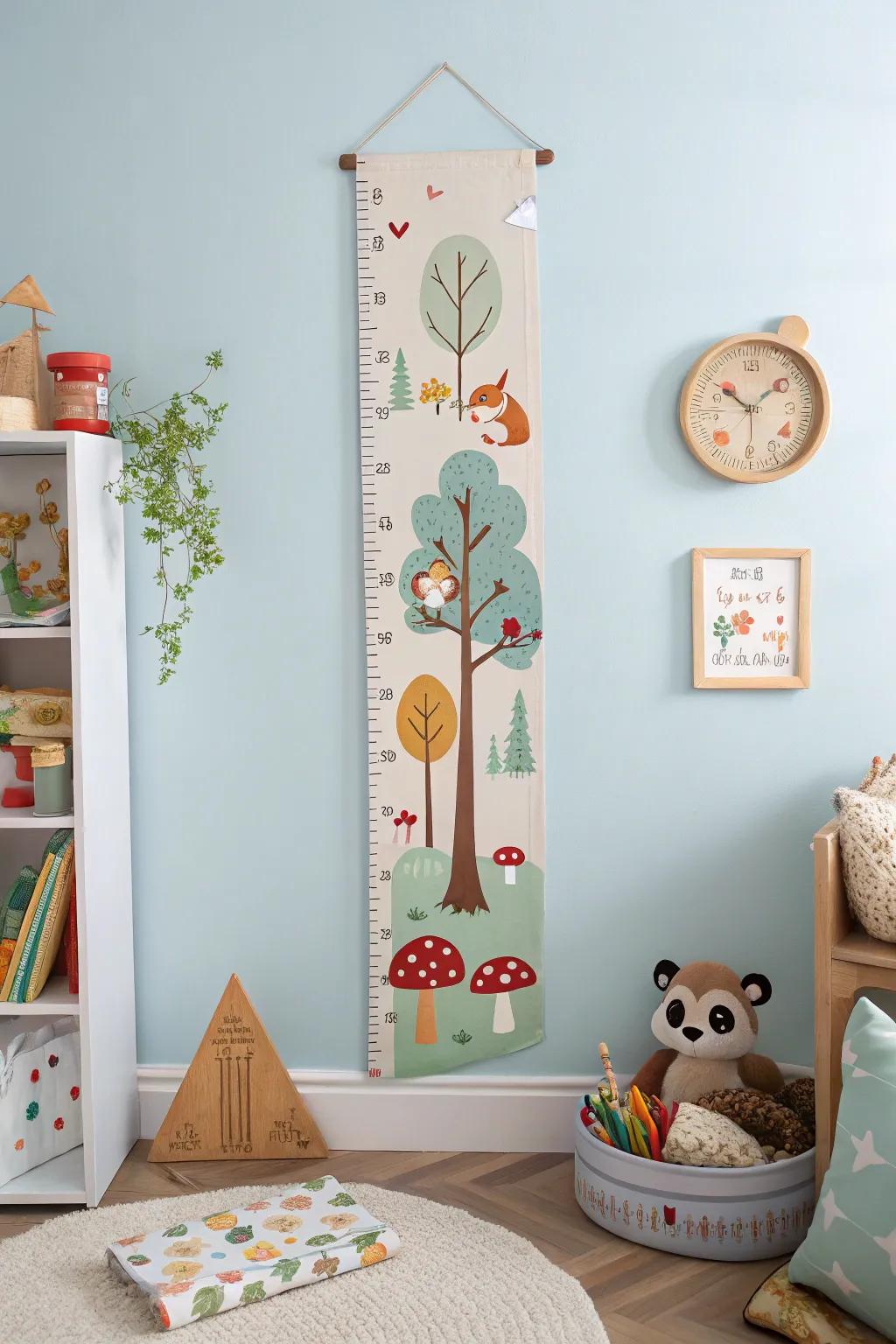 An interactive growth chart poster that adds charm and function.