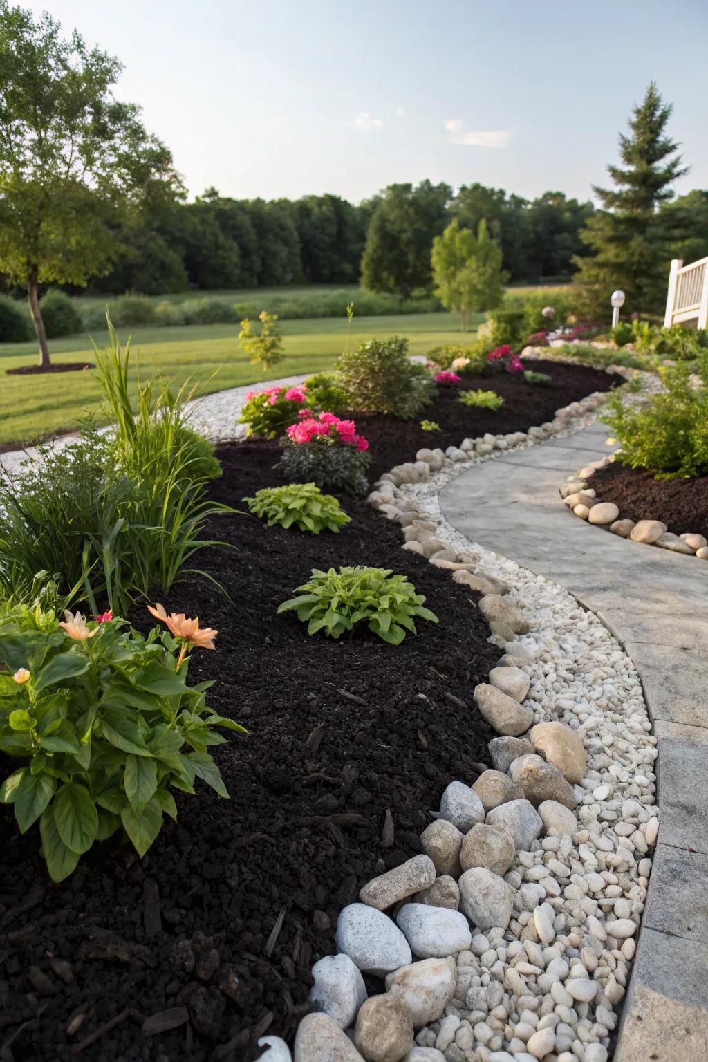 Use color contrasts to highlight your garden's best features.