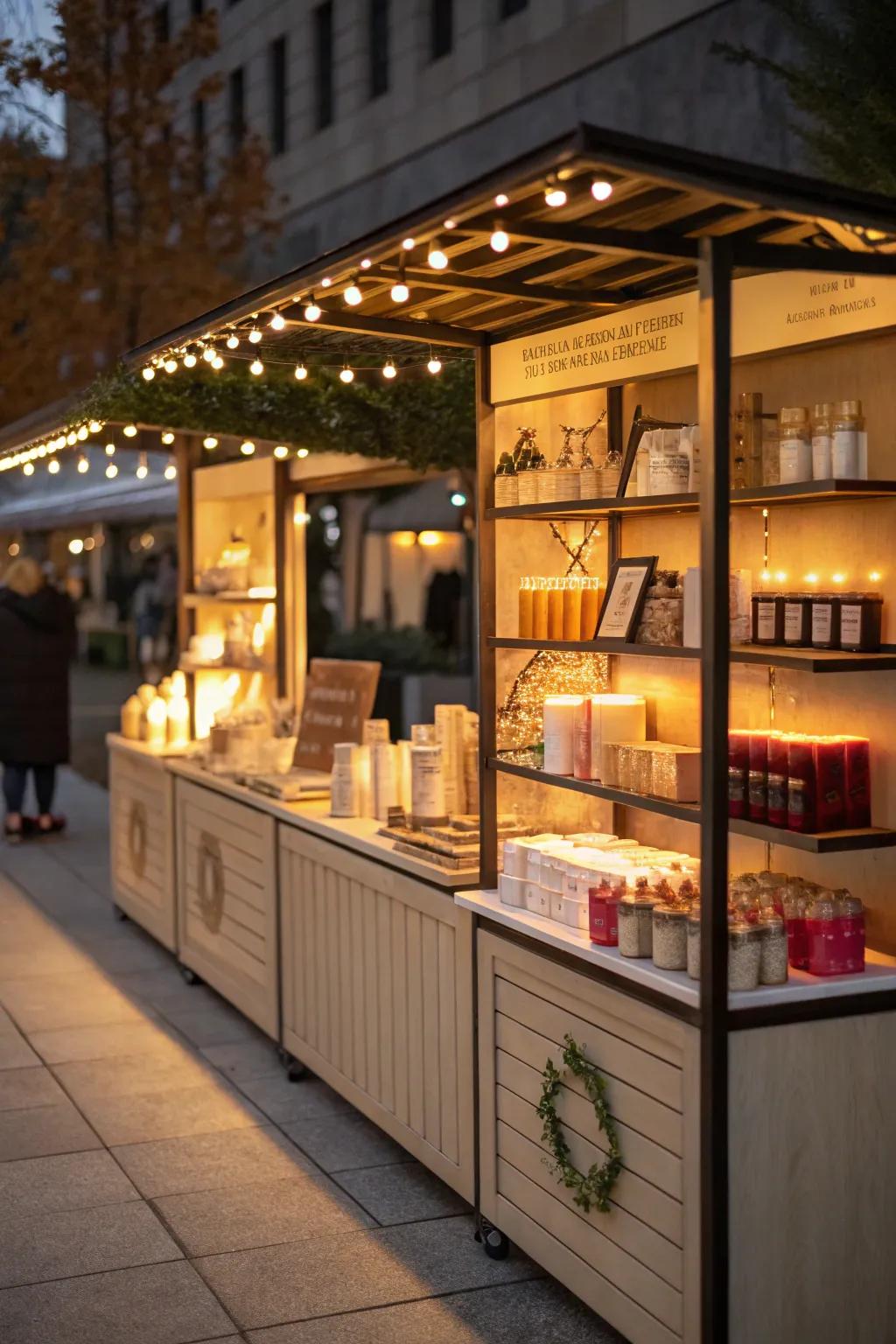 Strategic lighting accentuating items and enhancing the overall ambiance.