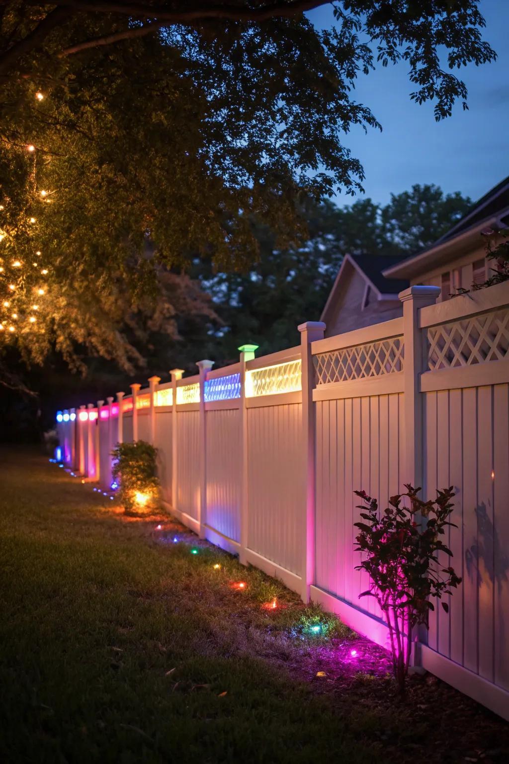 Ambient lighting enhances the relaxation factor in any backyard.