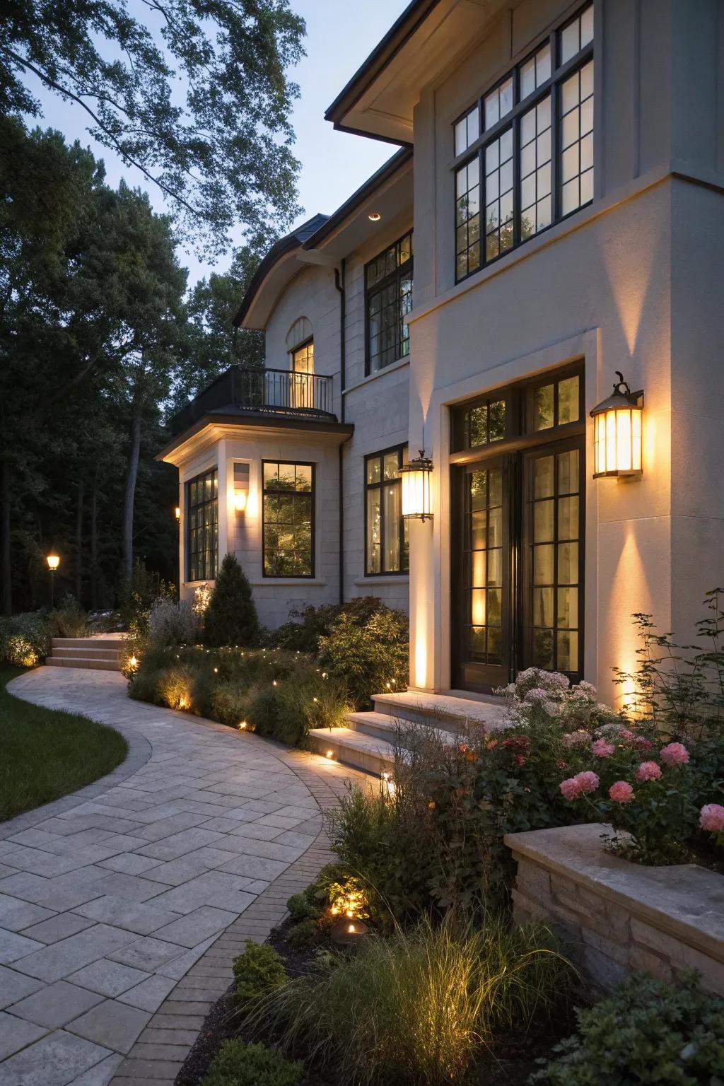 Welcome guests with elegant outdoor wall lighting.