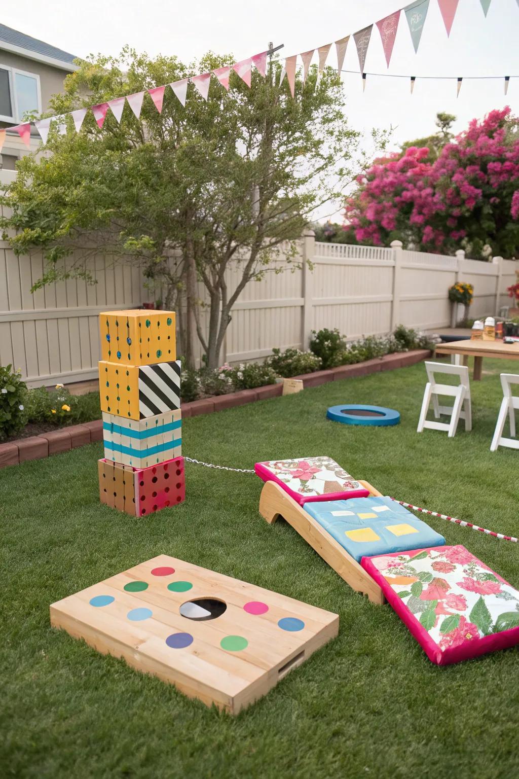 Participatory games ensure guests remain entertained.