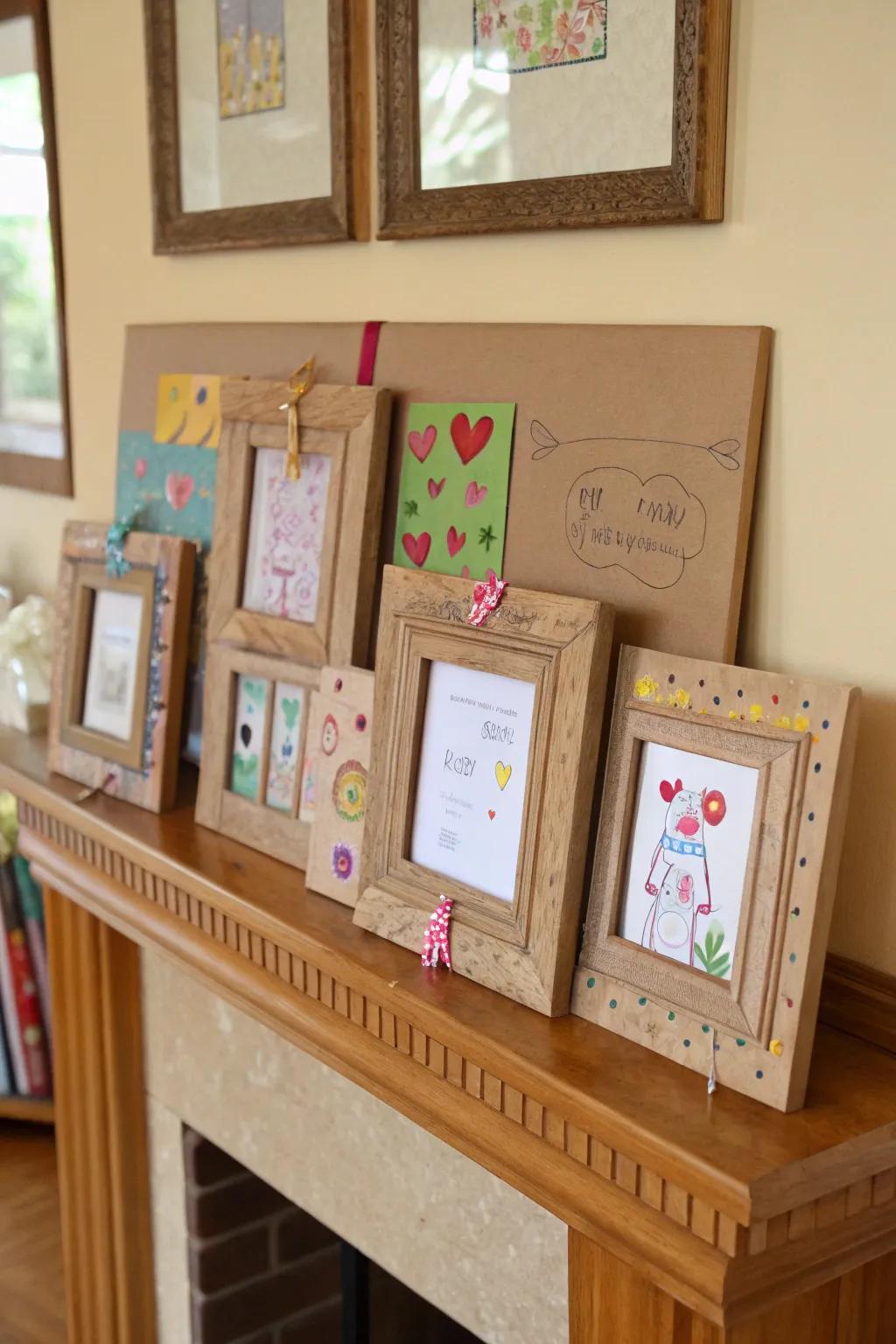 Frame your memories with cardboard picture frames.