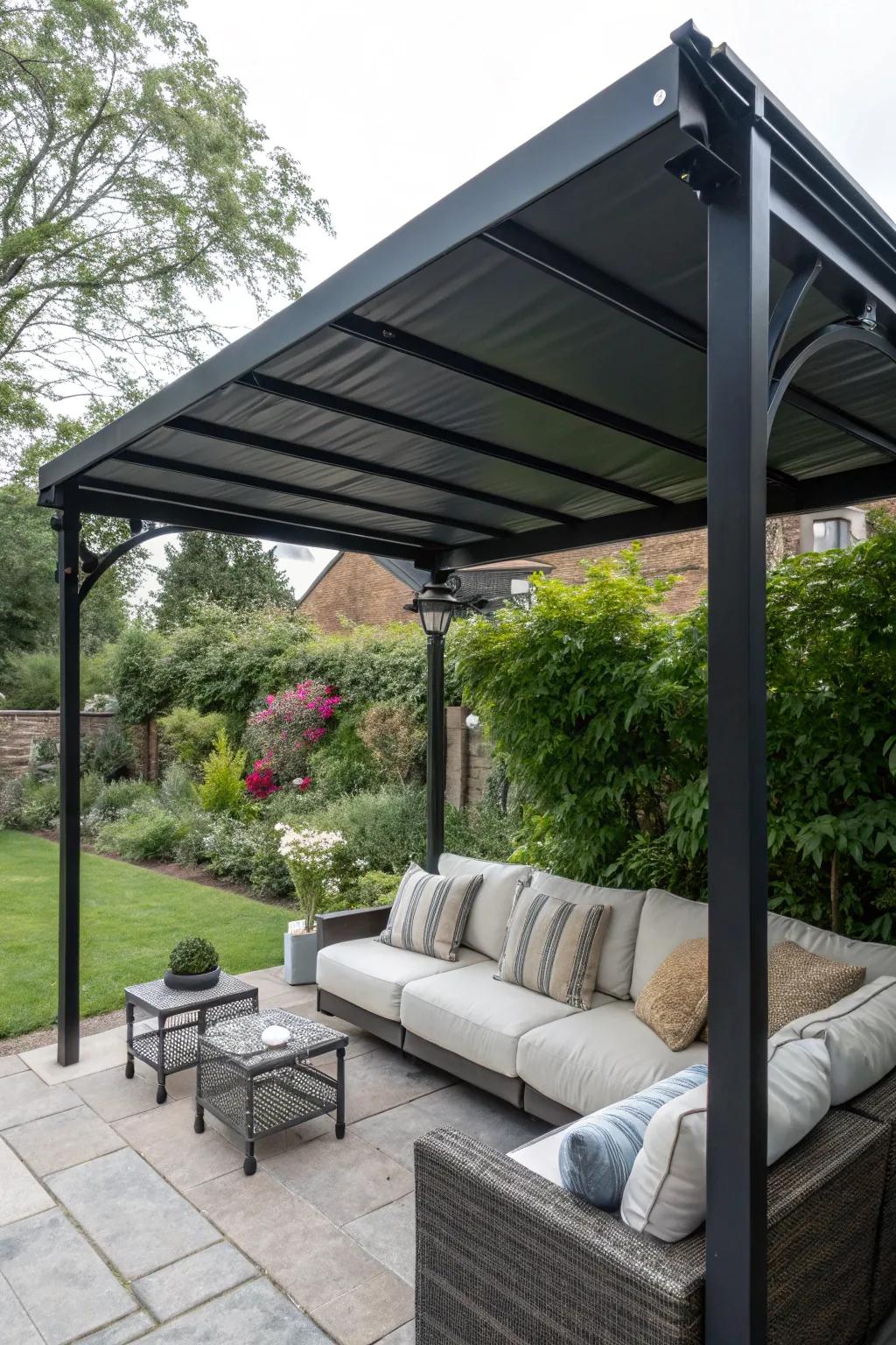 Upcycling old metal awnings can refresh your patio space.