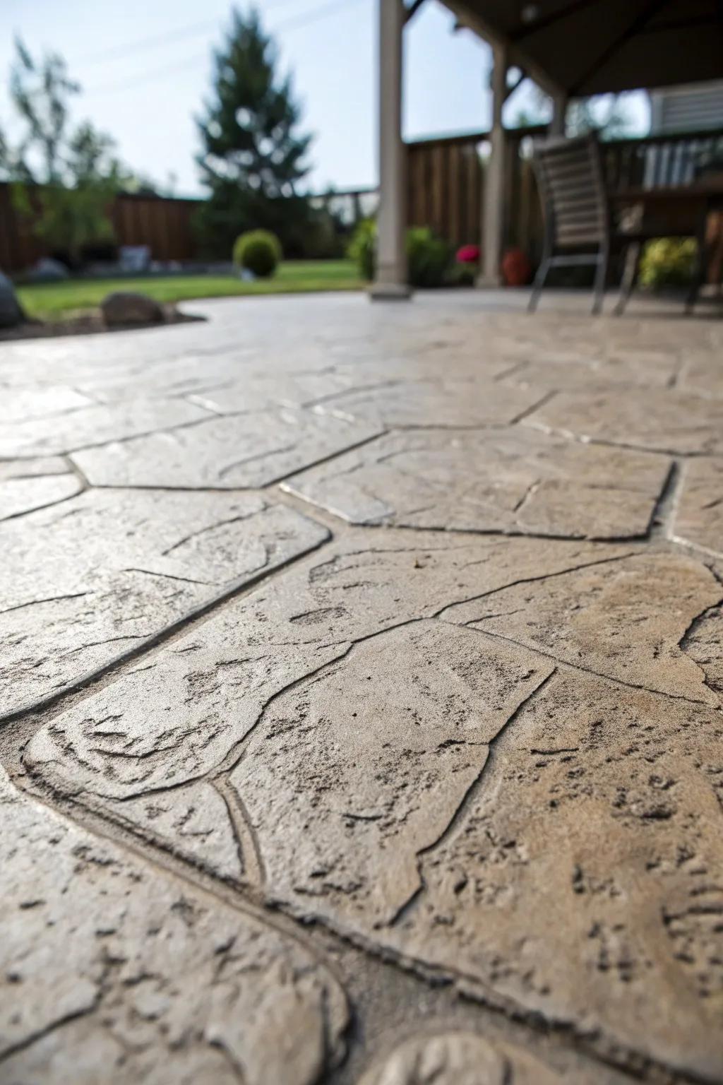 Unique textures make your patio visually appealing.