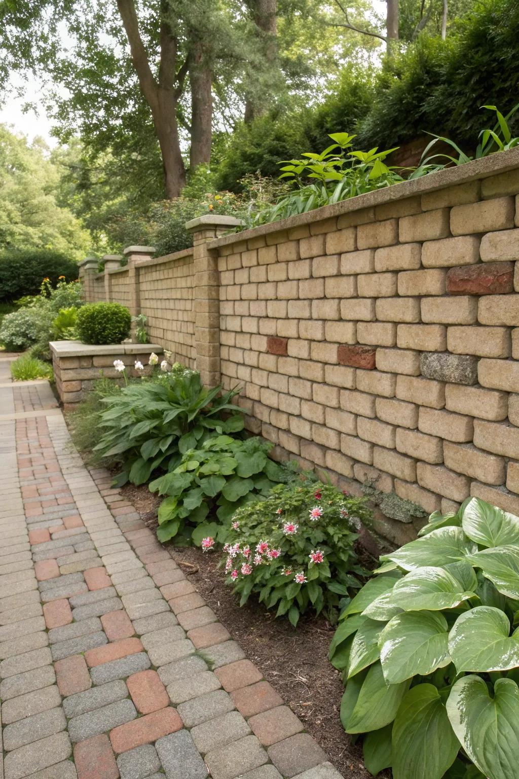 Brick overlay adds texture and a timeless look to walls.