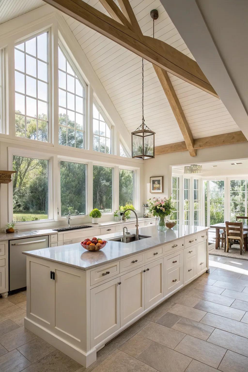 Inject a sense of magnificence with a striking soaring ceiling.