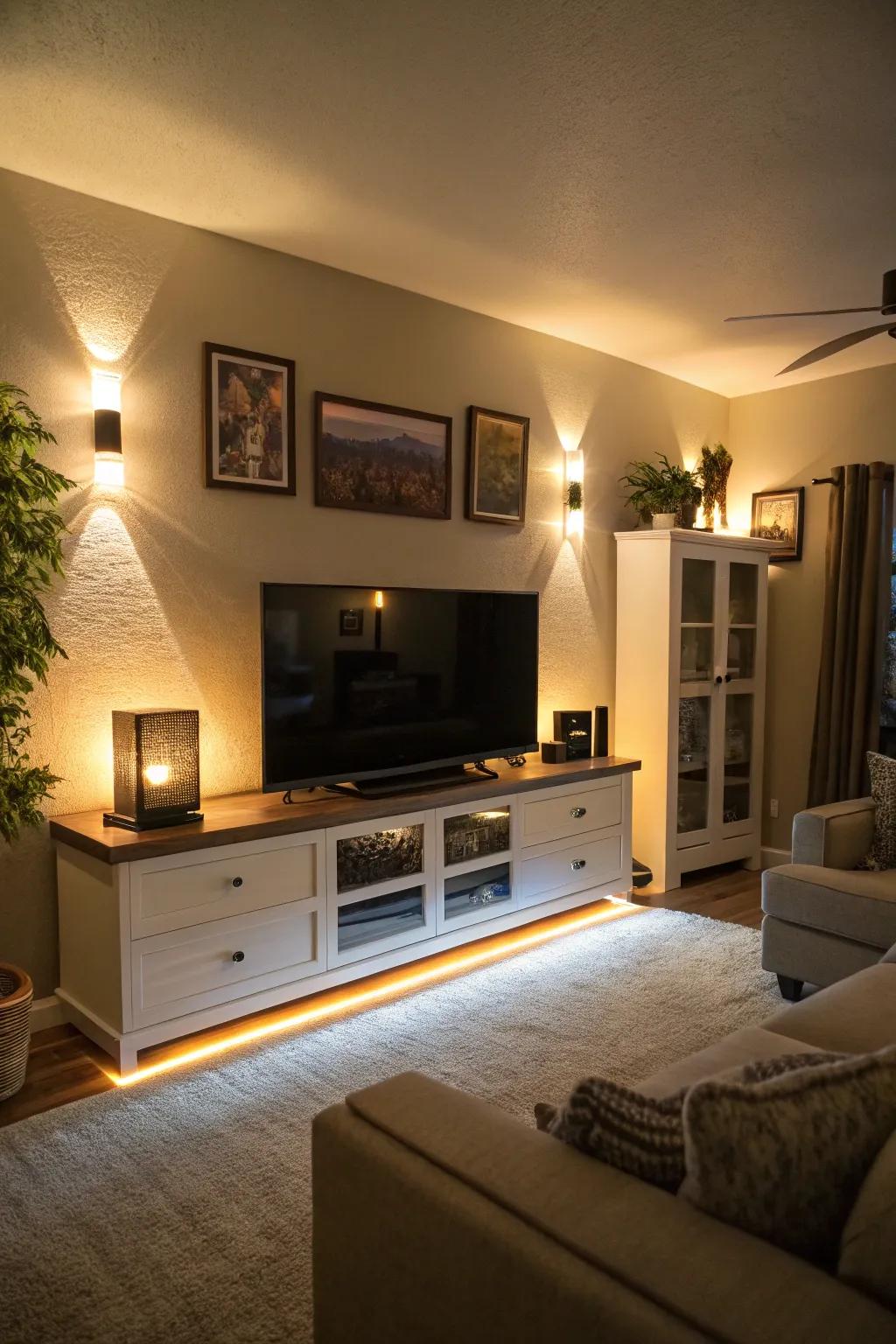 Enhance your living space with LED accents.