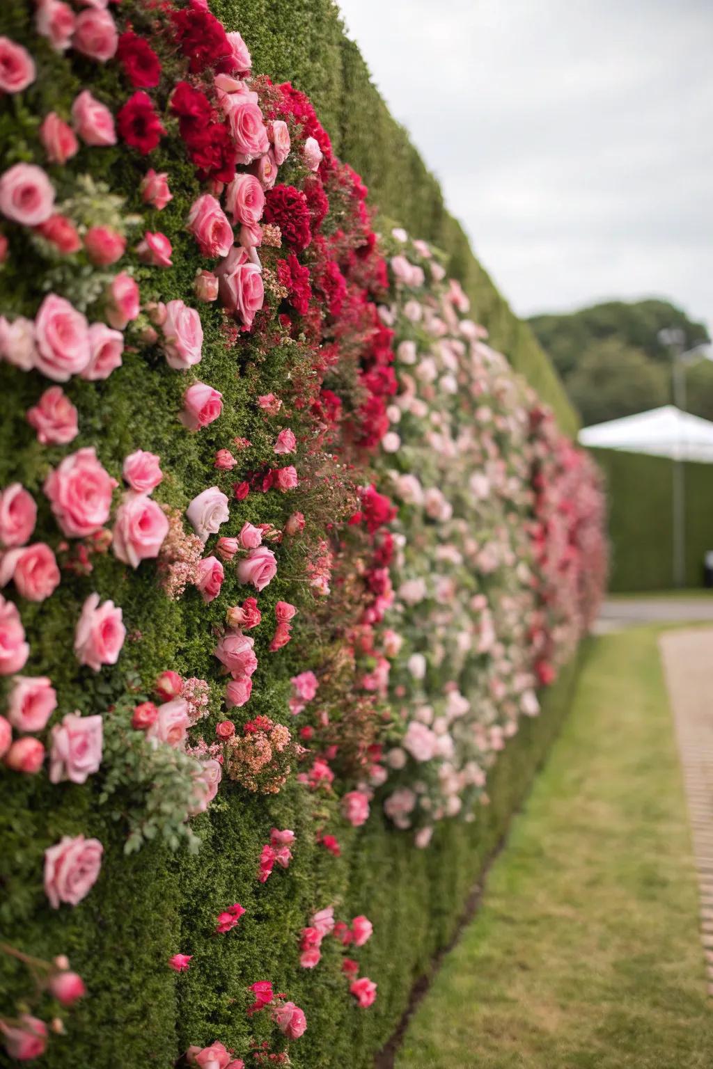 Create a living masterpiece with rose moss wall panels.