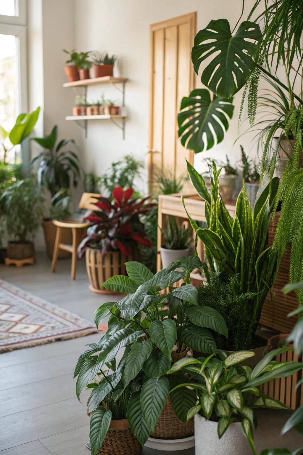 Indoor plants add life and vibrancy to any space.