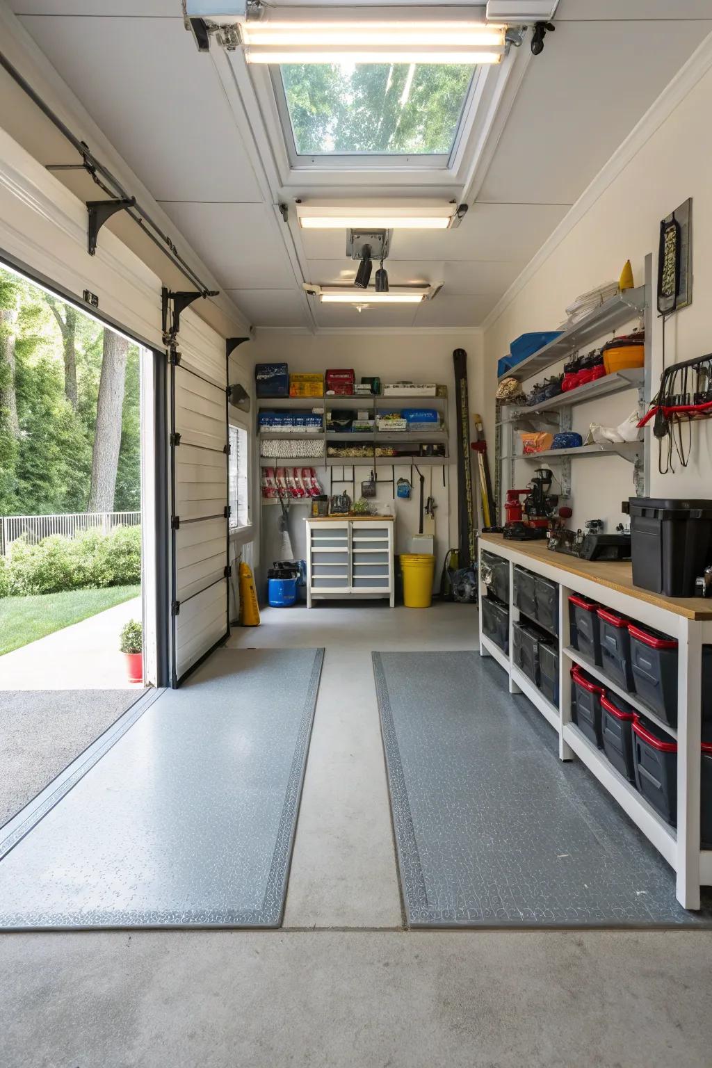 An efficient layout transforms a cramped garage into a well-oiled machine.