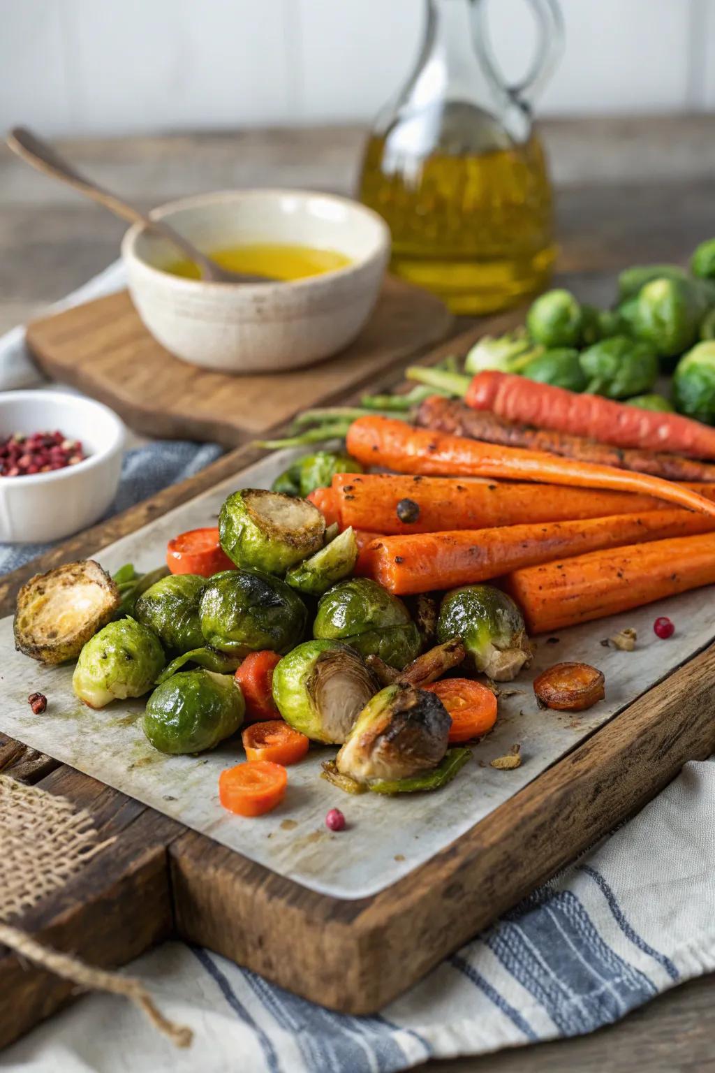 A harvest-themed vegetable platter celebrating seasonal produce.