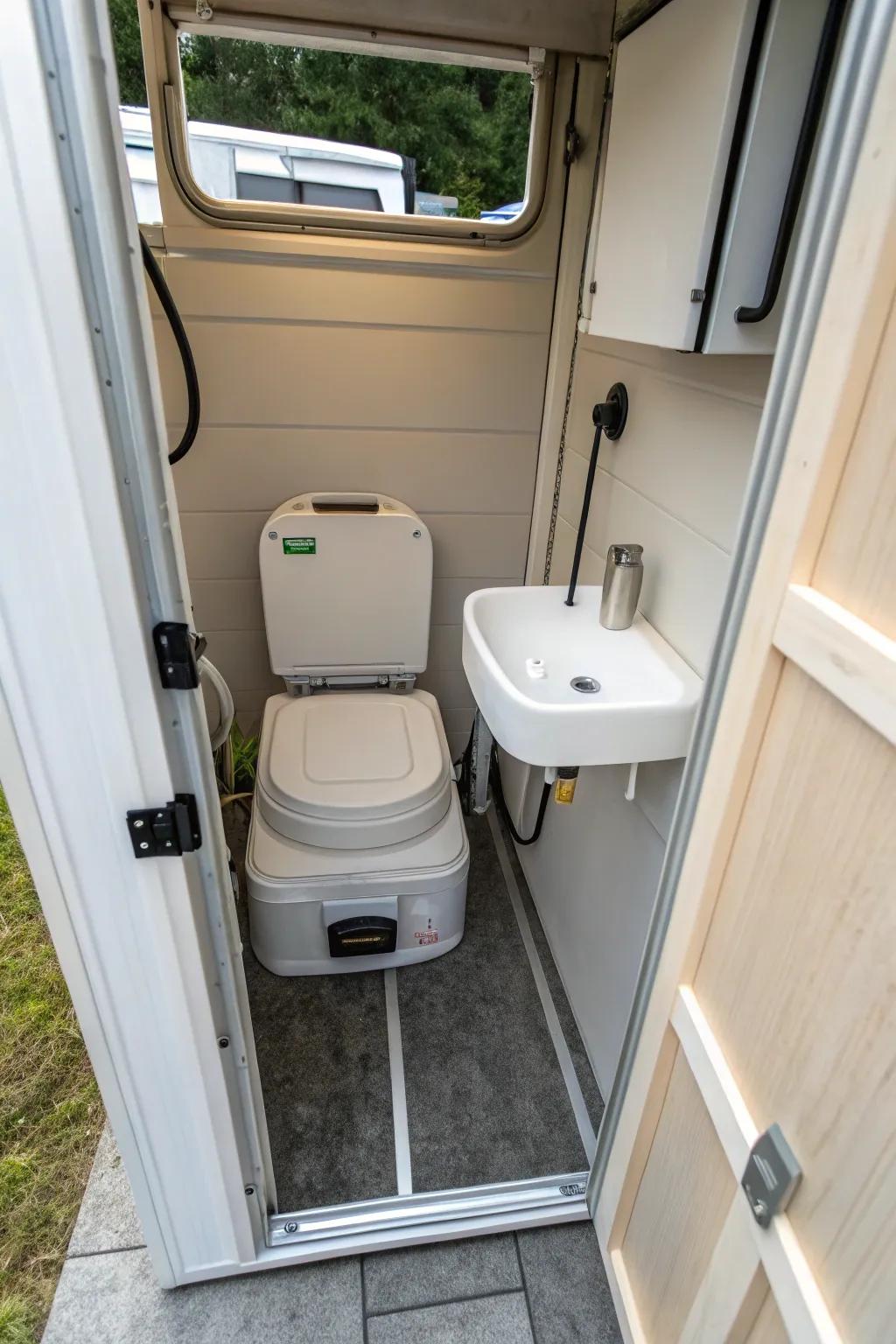 Versatile cassette toilet for a flexible bathroom design