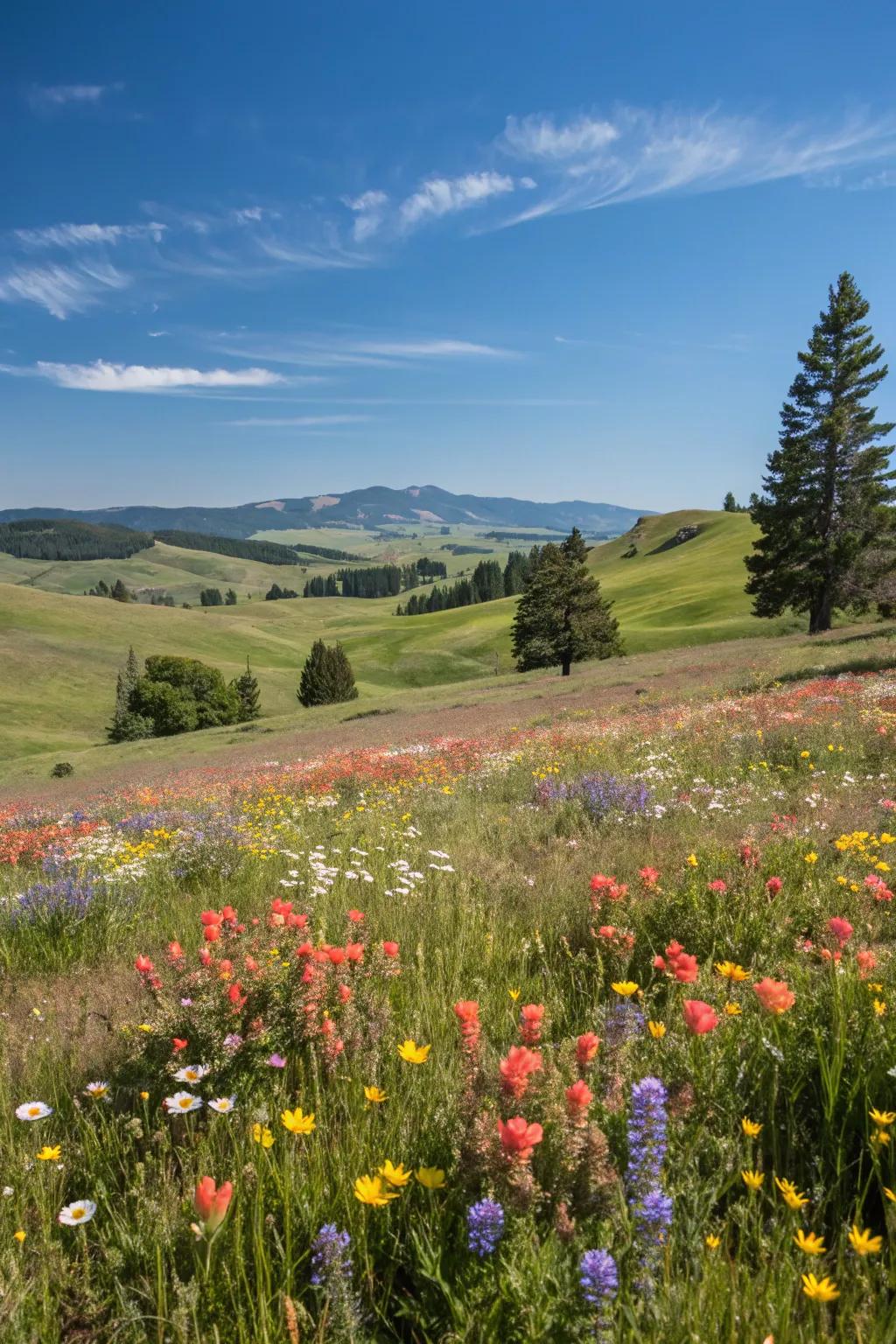 A stunning wildflower meadow showcasing nature's palette.