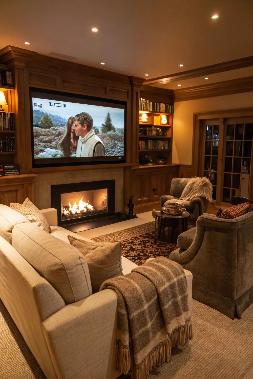 Dive into a themed movie night for an enjoyable at-home cinema experience.