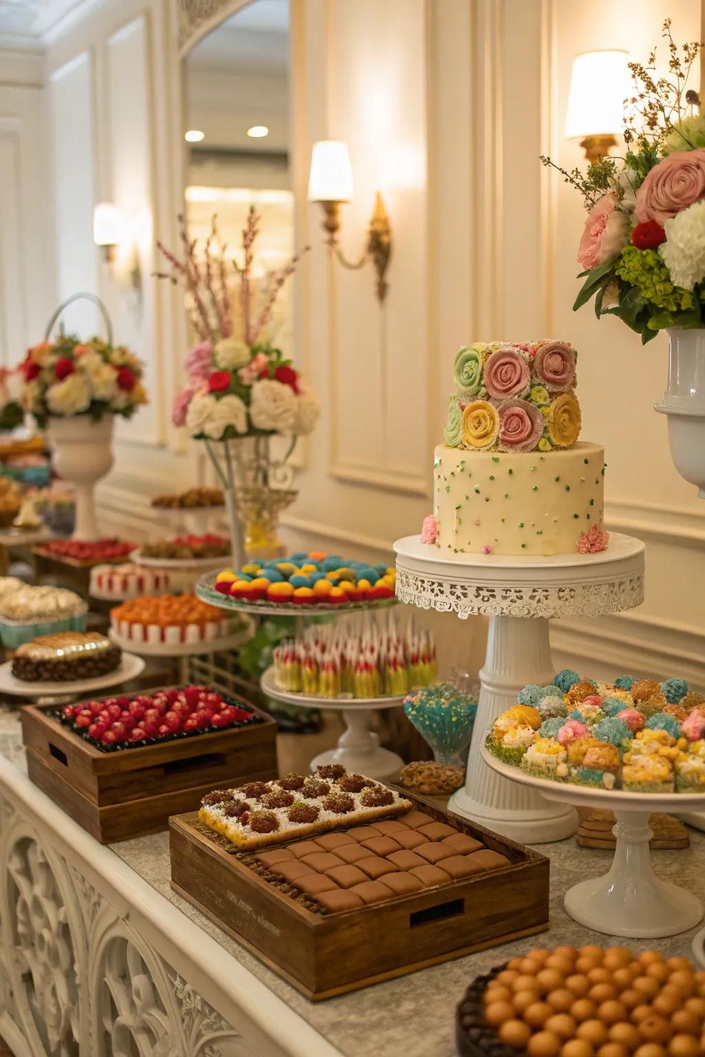 A confectionery display is an indulgence for the senses and palate.