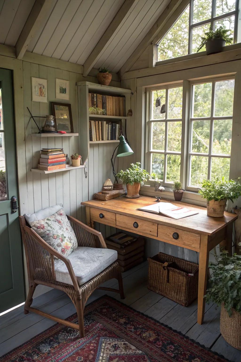 A cozy home office escape full of inspiration.