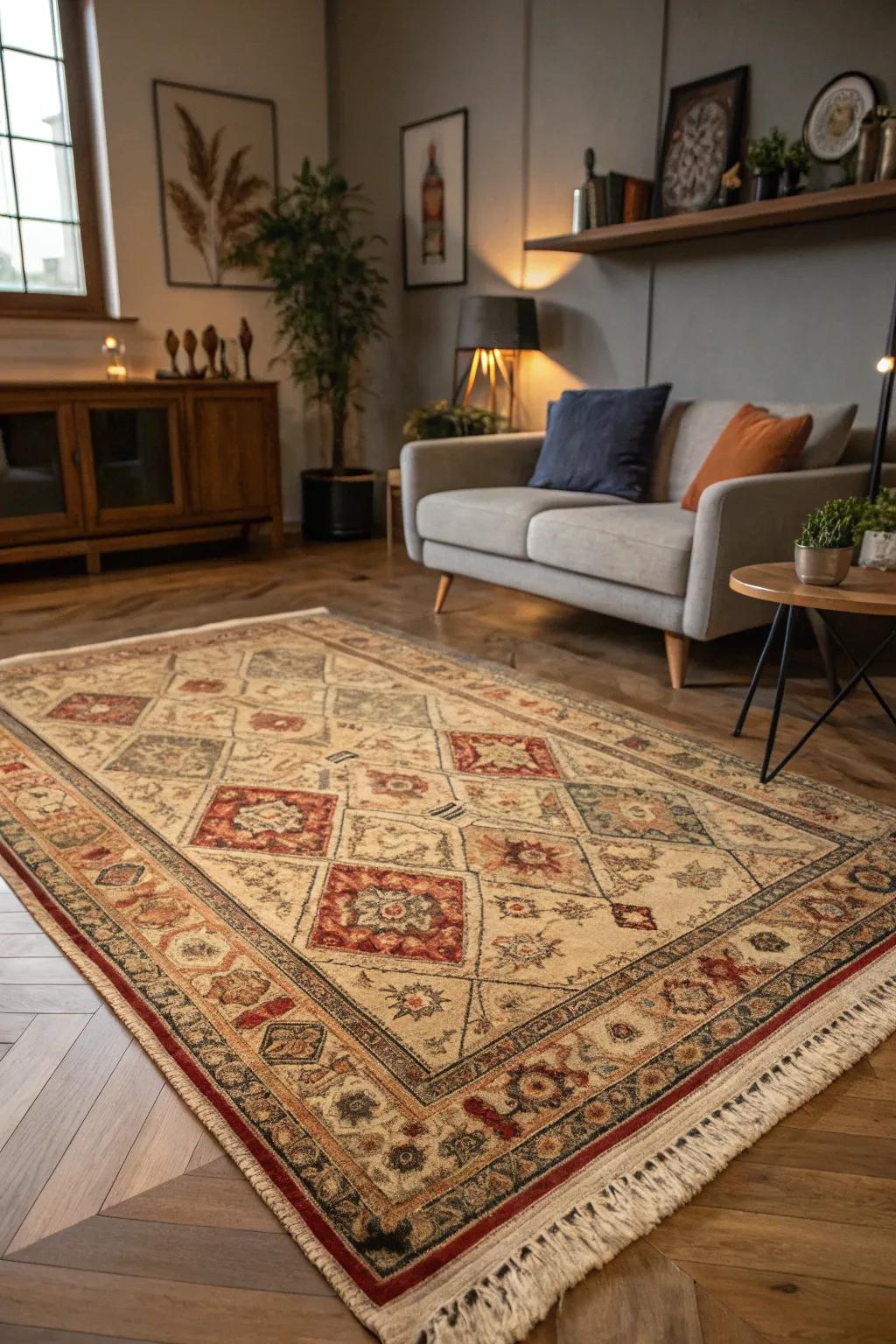 Antique-inspired rugs offer classic elegance and a unique narrative to your decor.