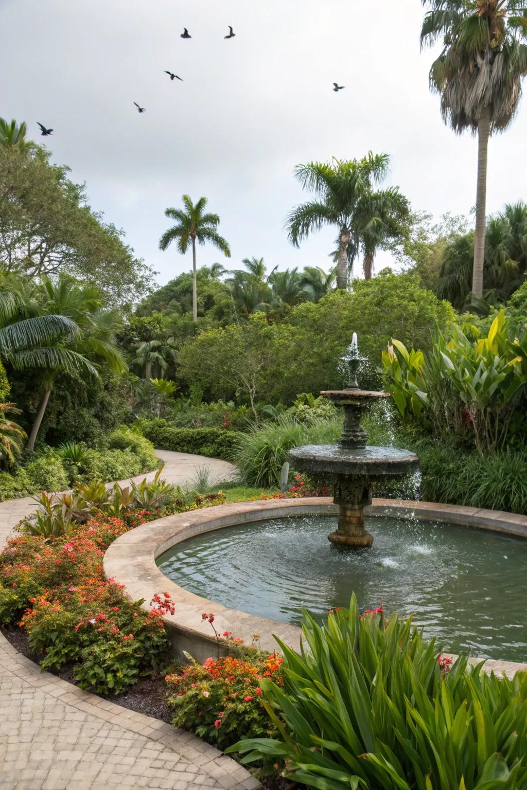 An aquatic element introduces a soothing aura to your landscape.