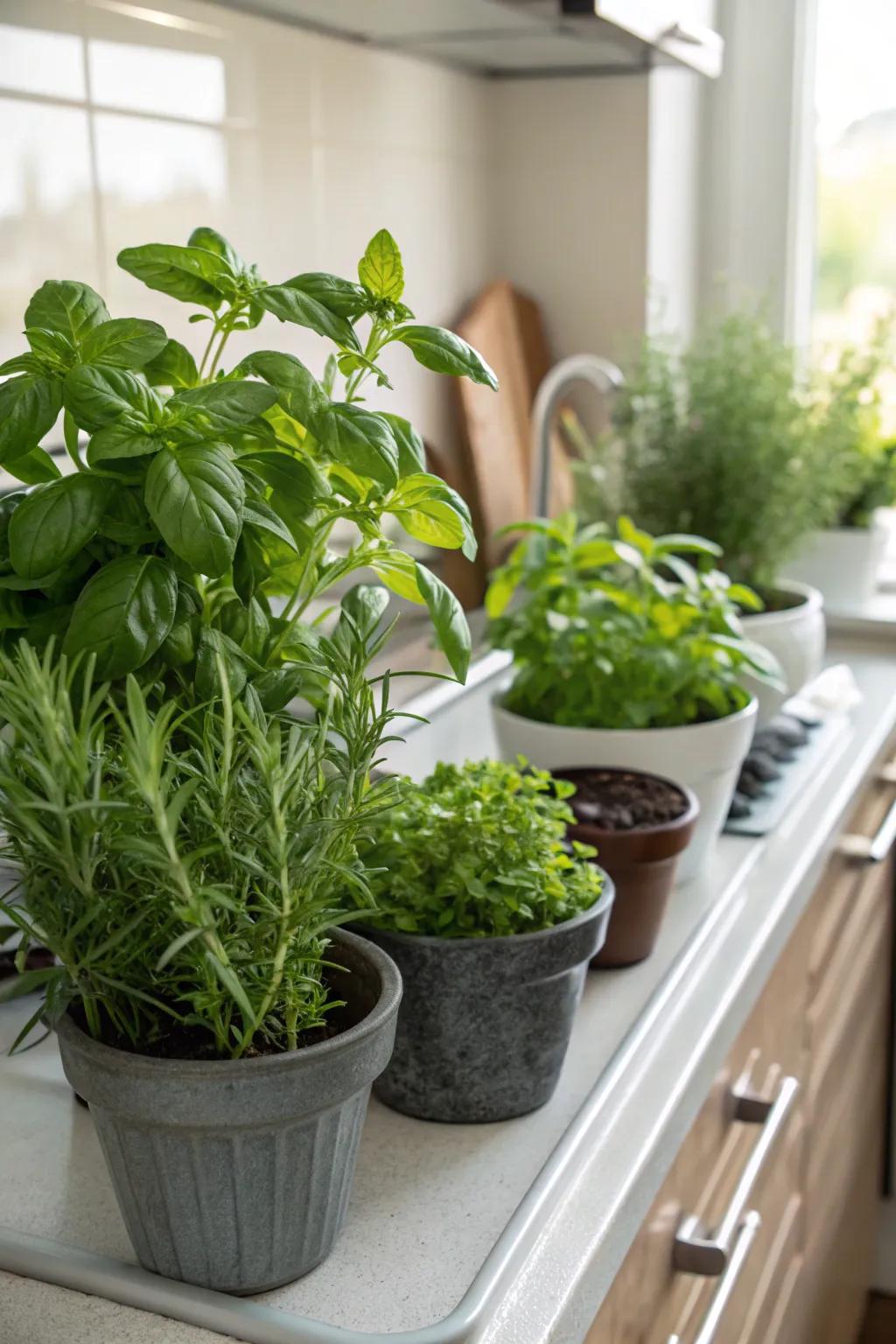 Enhance your kitchen with a fresh botanical herb selection.
