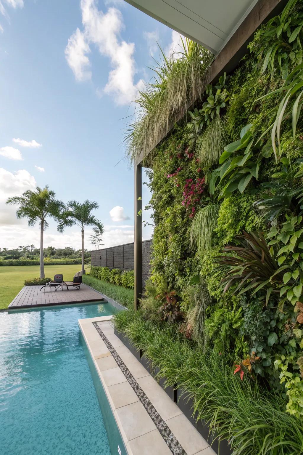 Vertical gardens add greenery without sacrificing space.