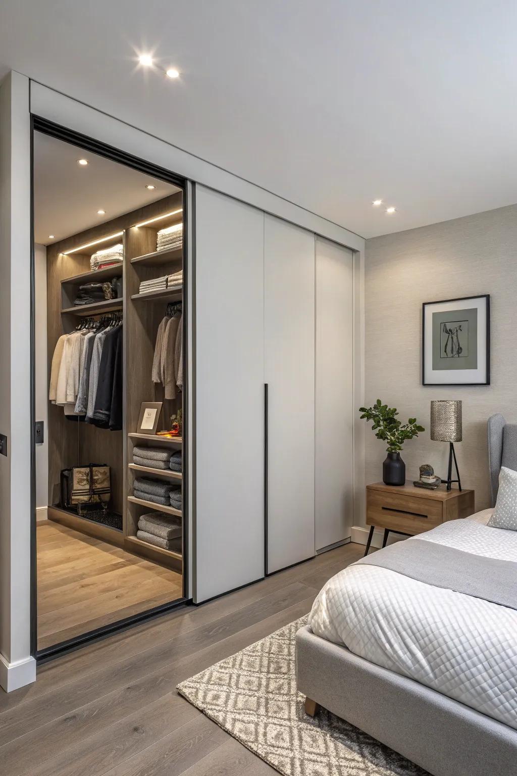 Bi-fold doors: small and convenient.