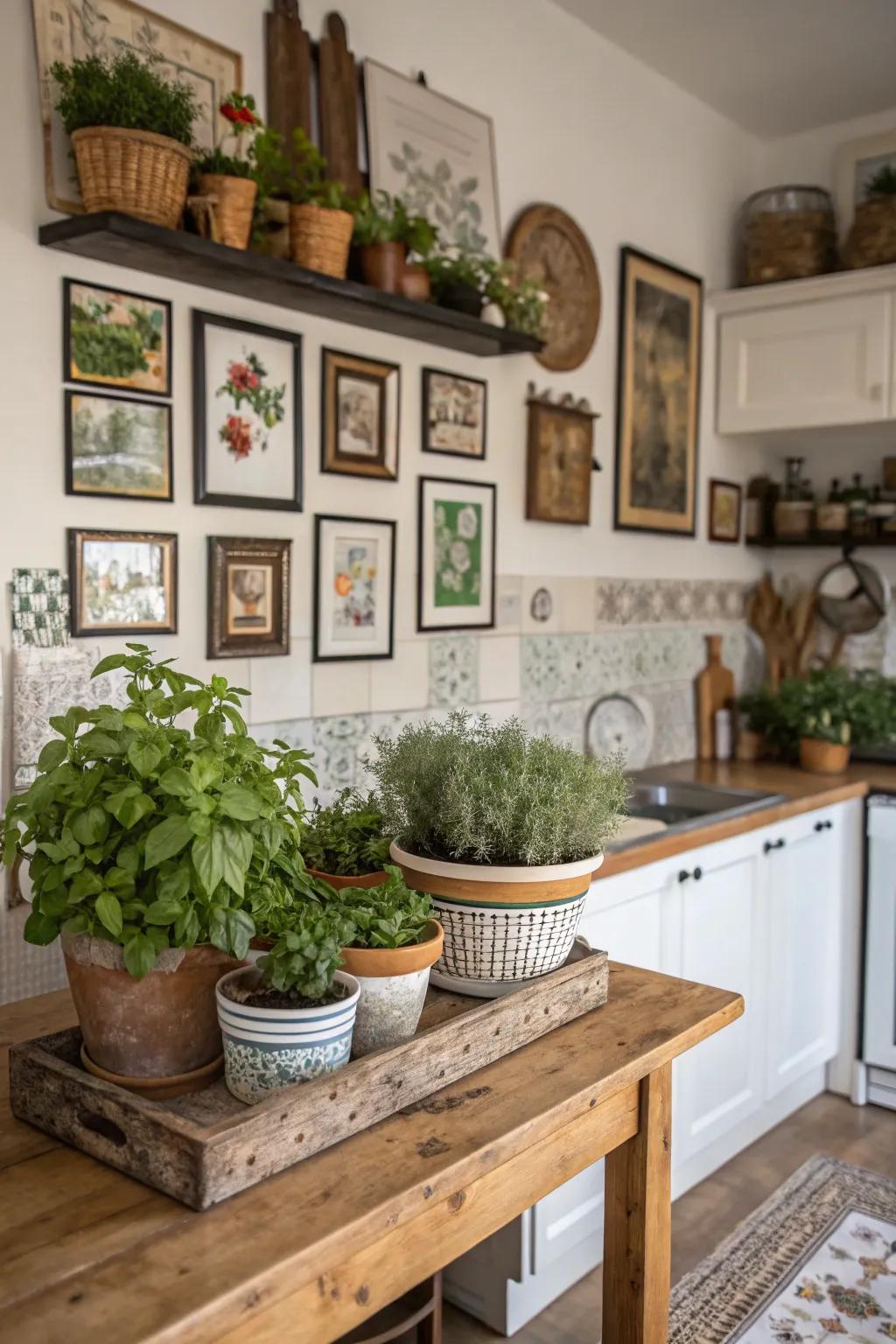 Decorative elements add personality and warmth to your kitchen.