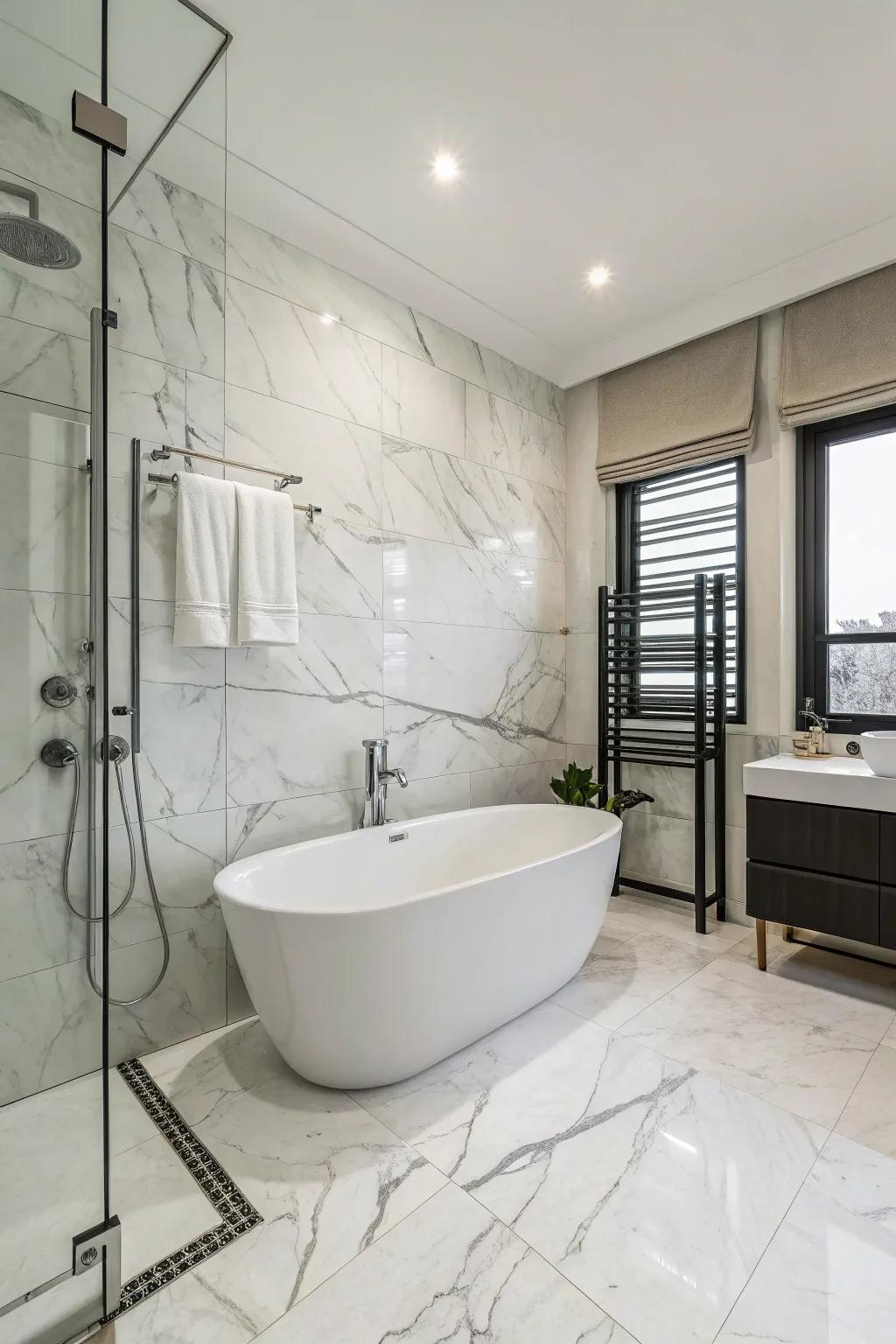 Marble introduces classic grace and luxury to any bathroom.
