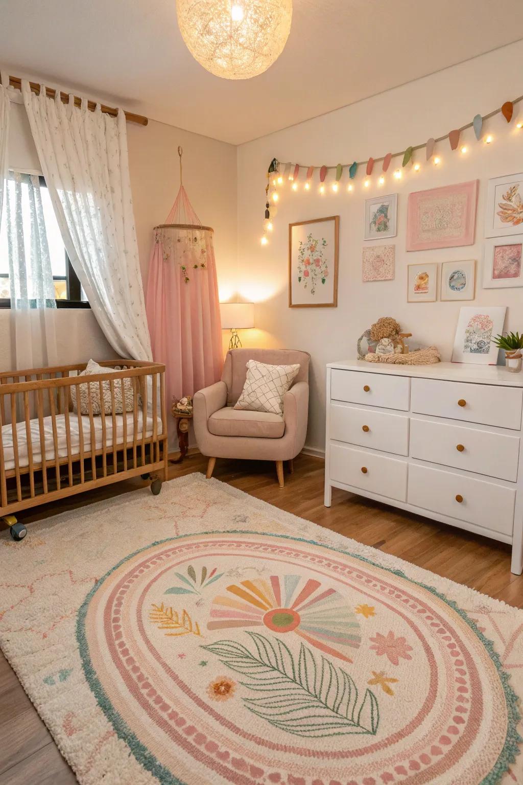 Cohesive design is key in a well-styled nursery.