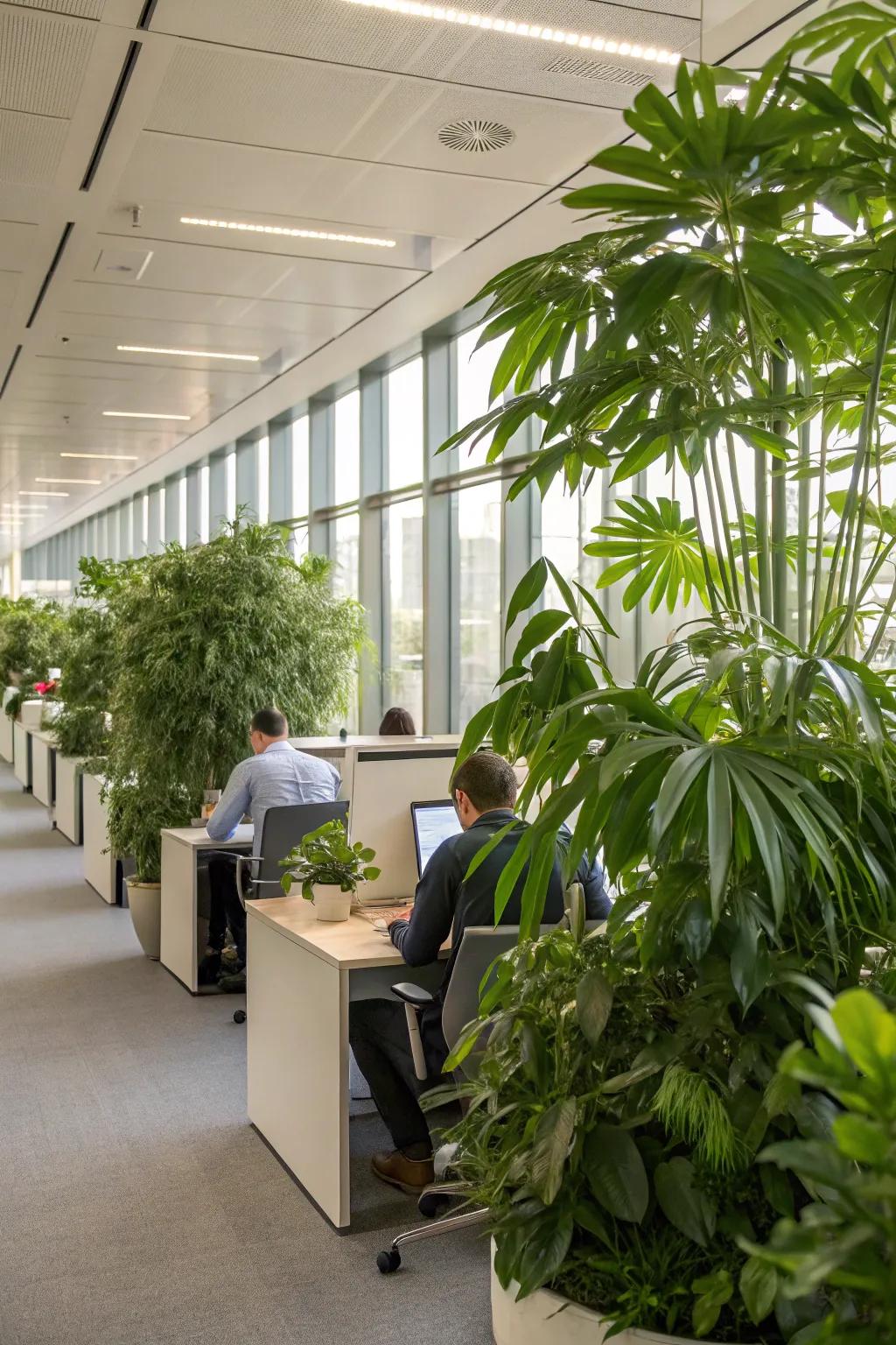 Construct privacy with fashionable plant separations.