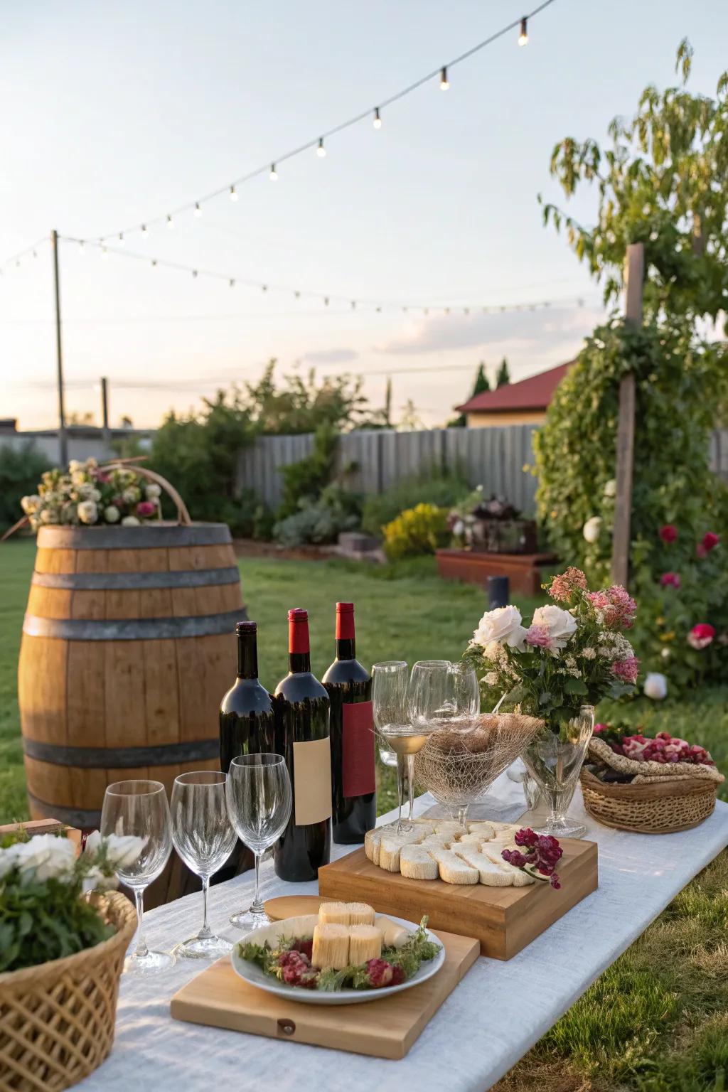 Appreciate exquisite flavors at a delightful wine tasting evening.