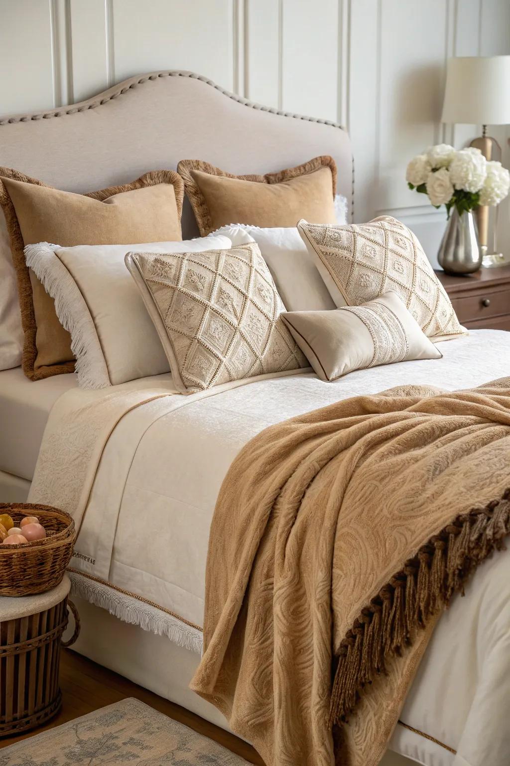 Transform your bed into a haven with luxurious bedding.