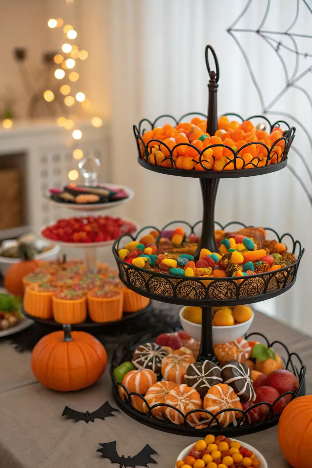 Make your candy layout better with multi-level stands.