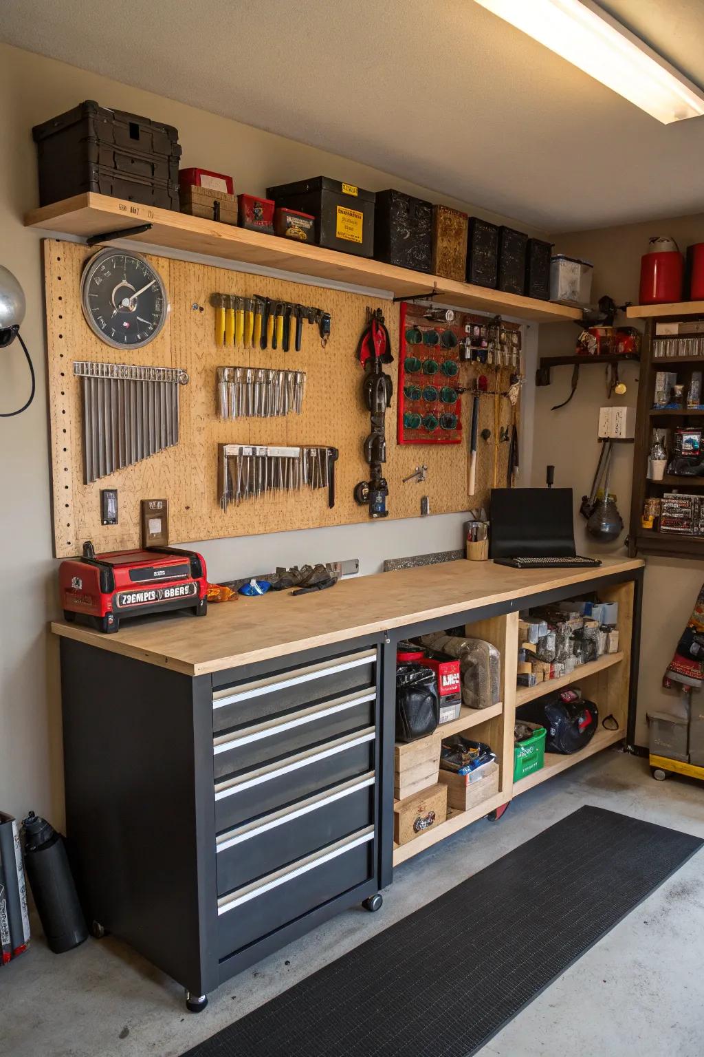 A creative workspace within your man cave.