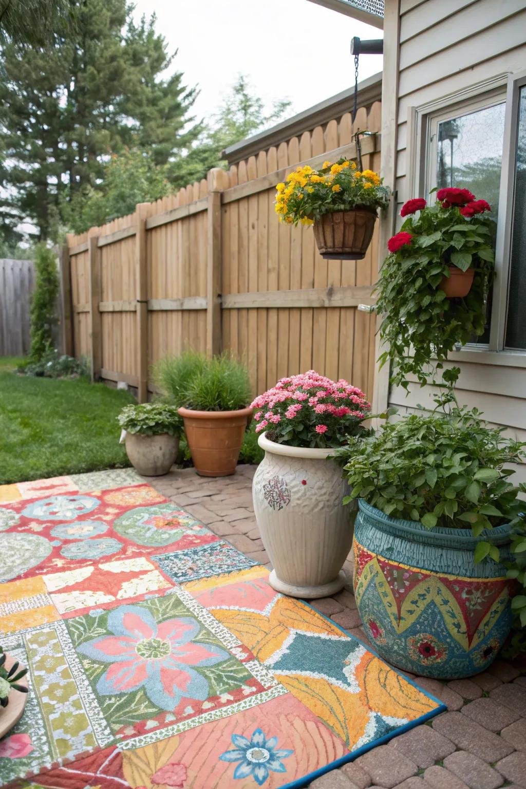 Decorative elements add a personal touch to your backyard.