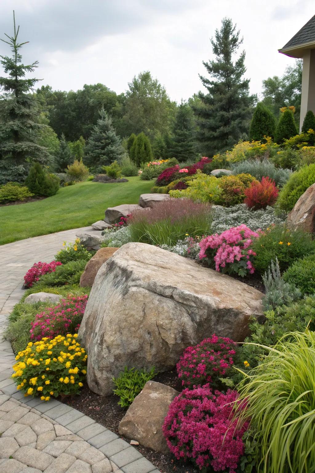 Add drama to your garden with striking rock accents.