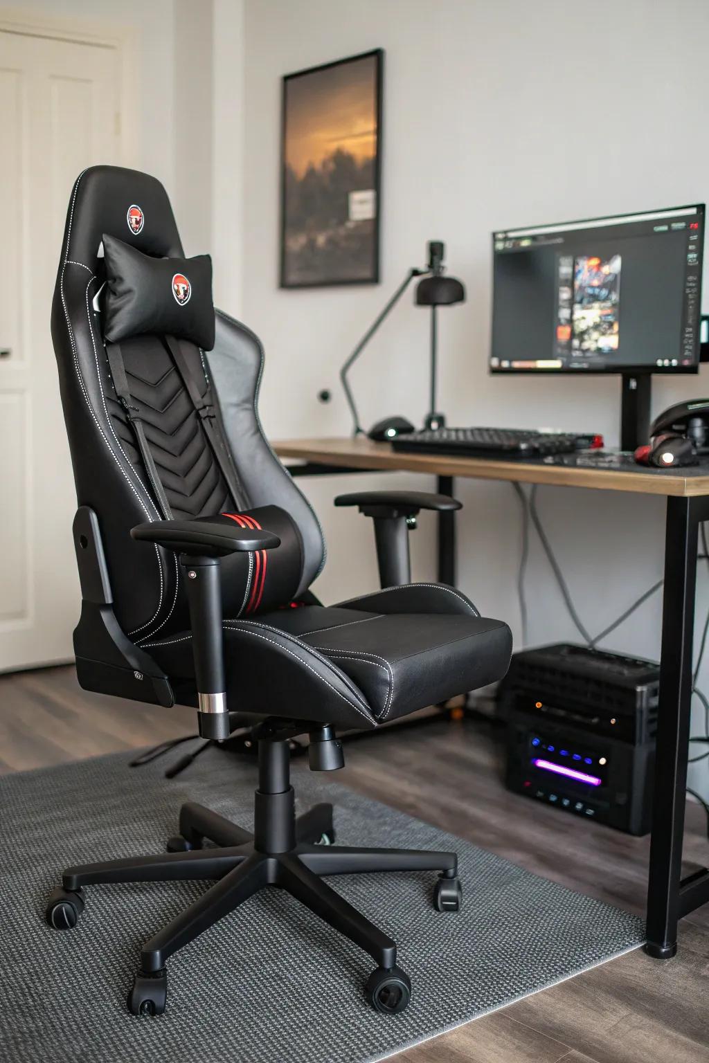 Settle in and stay comfortable with a gaming chair designed for ergonomics.